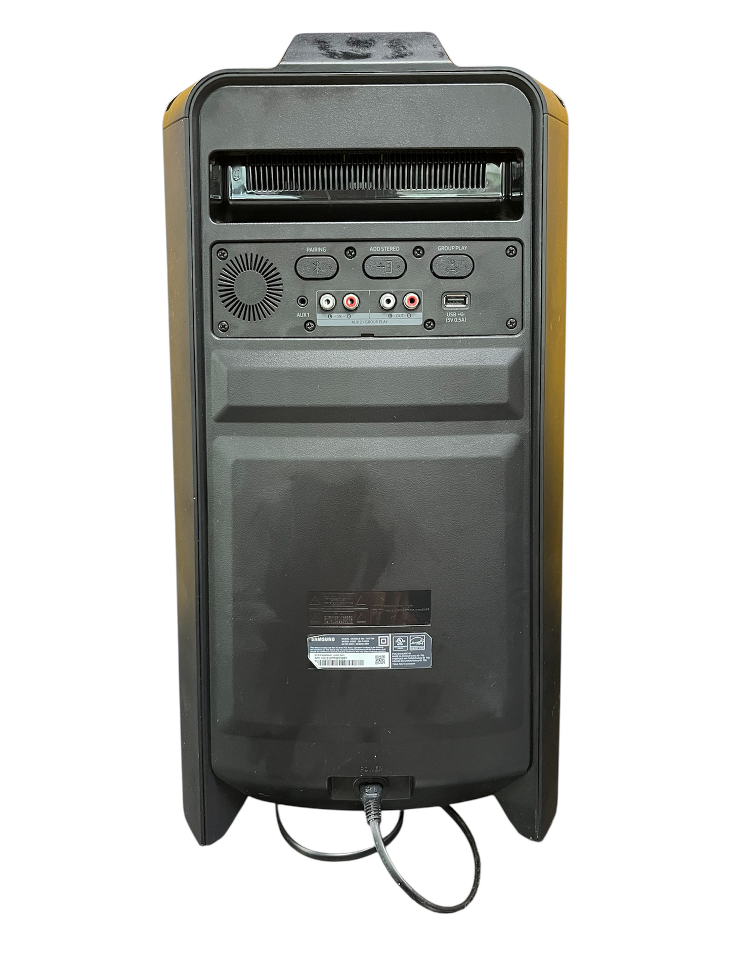 Torre de Sonido Samsung MX-T40 300W – Sonido Bidireccional, Bajos Potenciados y Luces LED