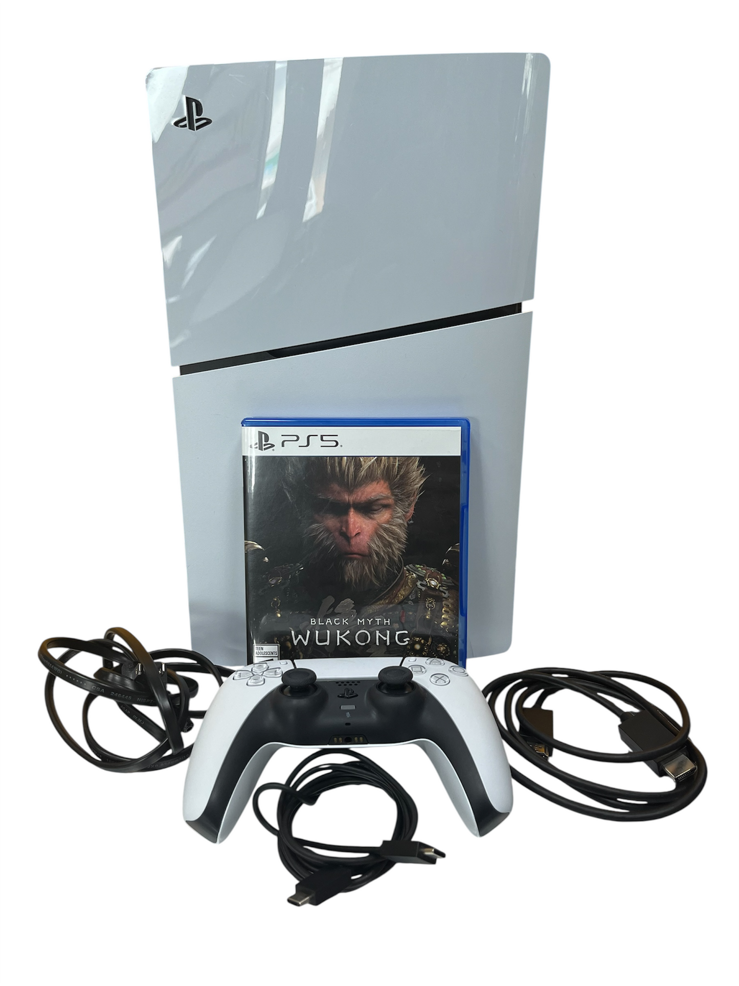 PlayStation 5 Slim (PS5 Slim) – Incluye Control, Juego y Todos los Cables Originales