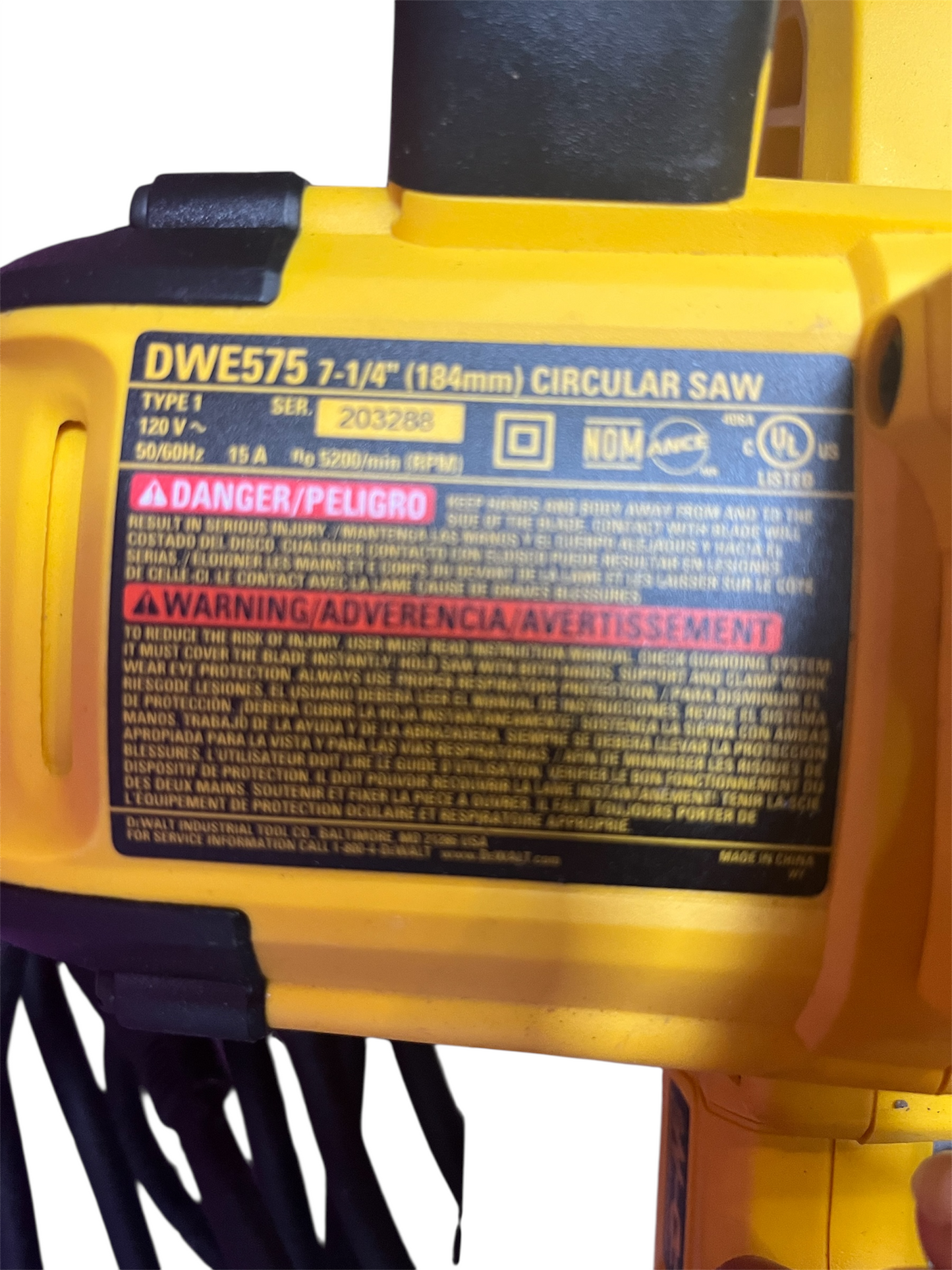 Sierra Circular Dewalt Profesional 7-1/4" 1800W – Ultra Potente y Precisa