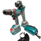 Combo Inalámbrico Total UTCK20273 – Taladro + Esmeril 20V con 2 Baterías y Maletín