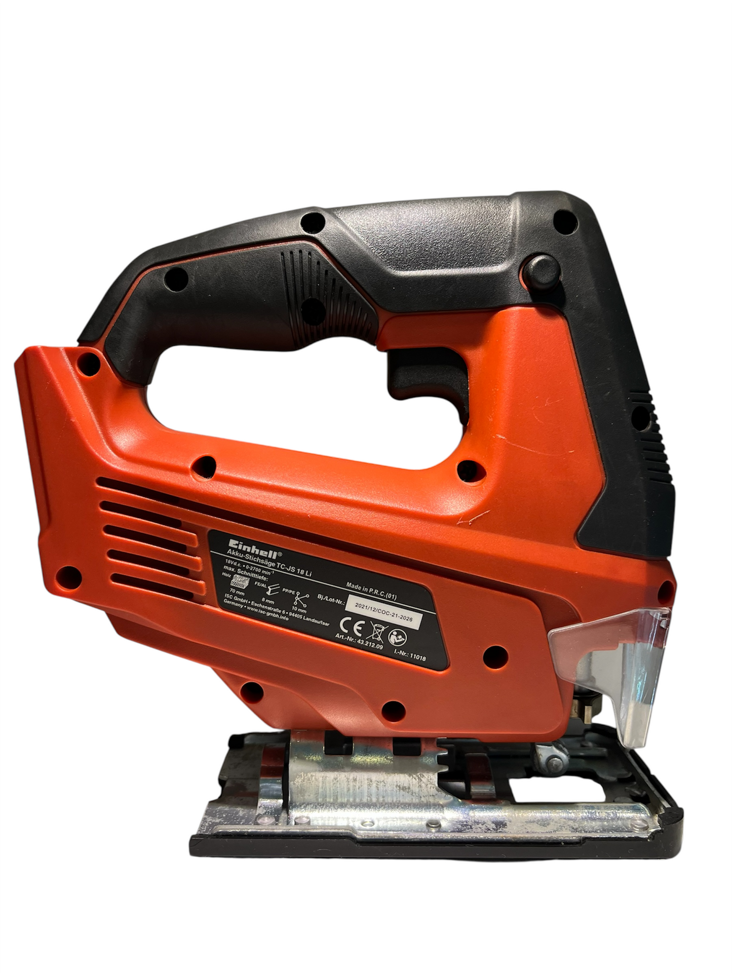 Caladora Inalámbrica Einhell TC-JS 18 Li 18V con Batería y Cargador – Potencia y Precisión sin Límites