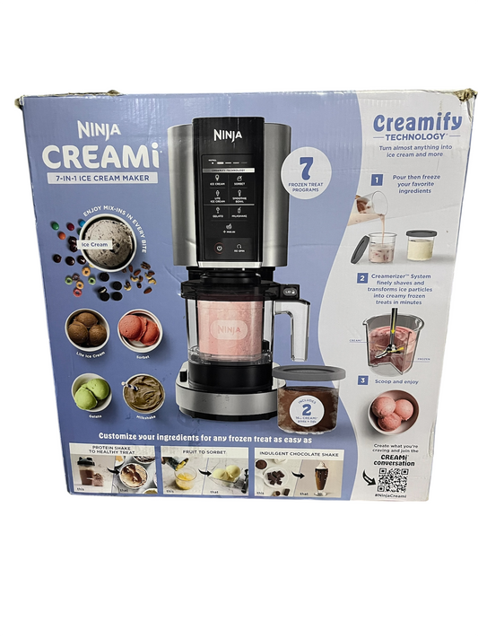 Máquina para Hacer Helado Ninja con Accesorios y Caja Original – Como Nueva