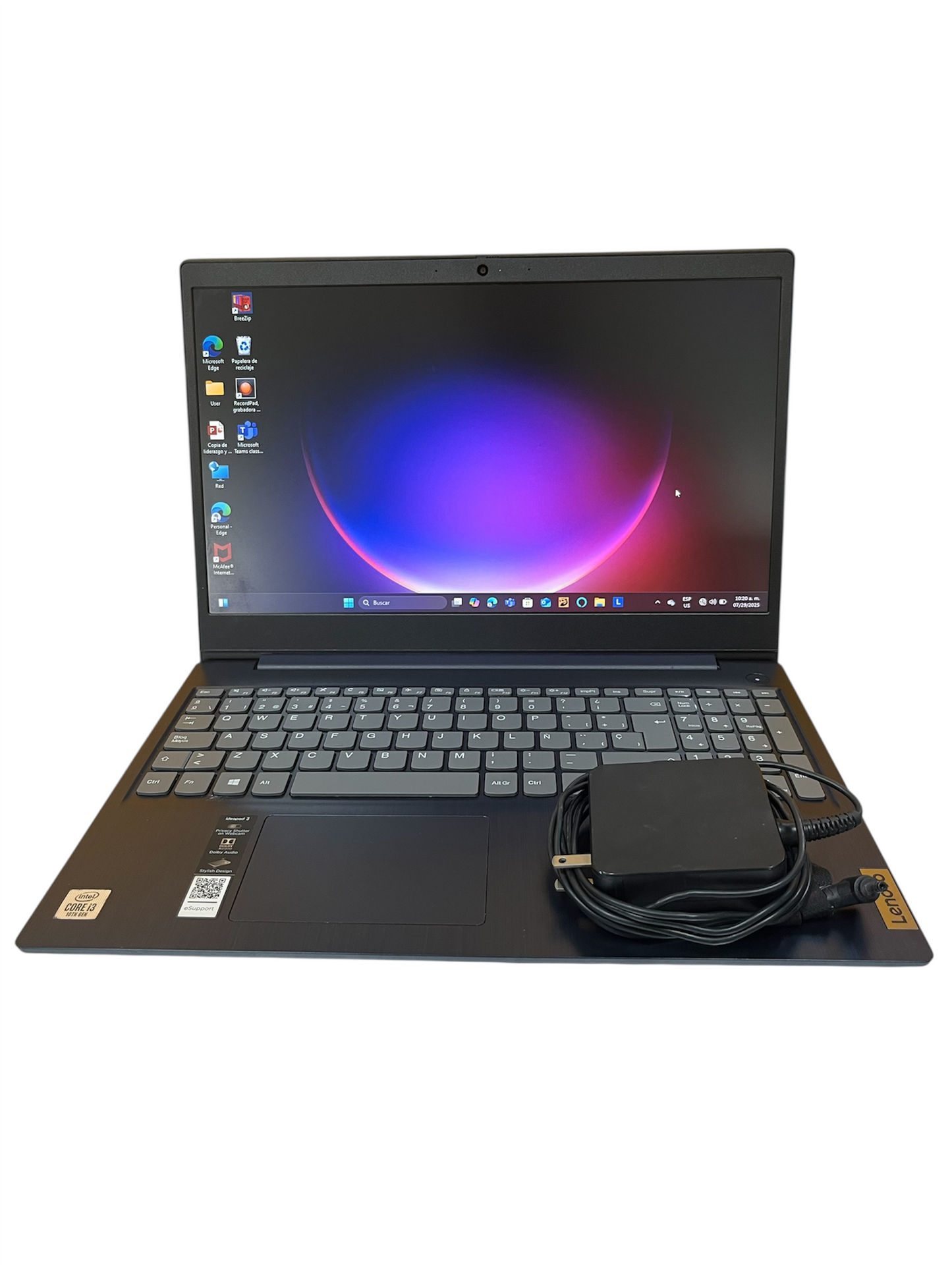 Laptop Lenovo Azul – Intel Core i3 | 8 GB RAM | 268 GB SSD | Windows 11