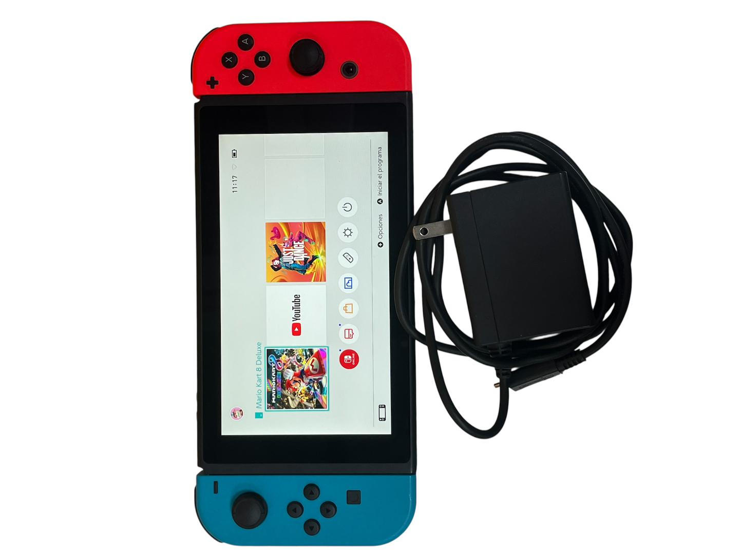 Nintendo Switch Rojo y Celeste + Mario Kart 8 Deluxe –  con Cargador