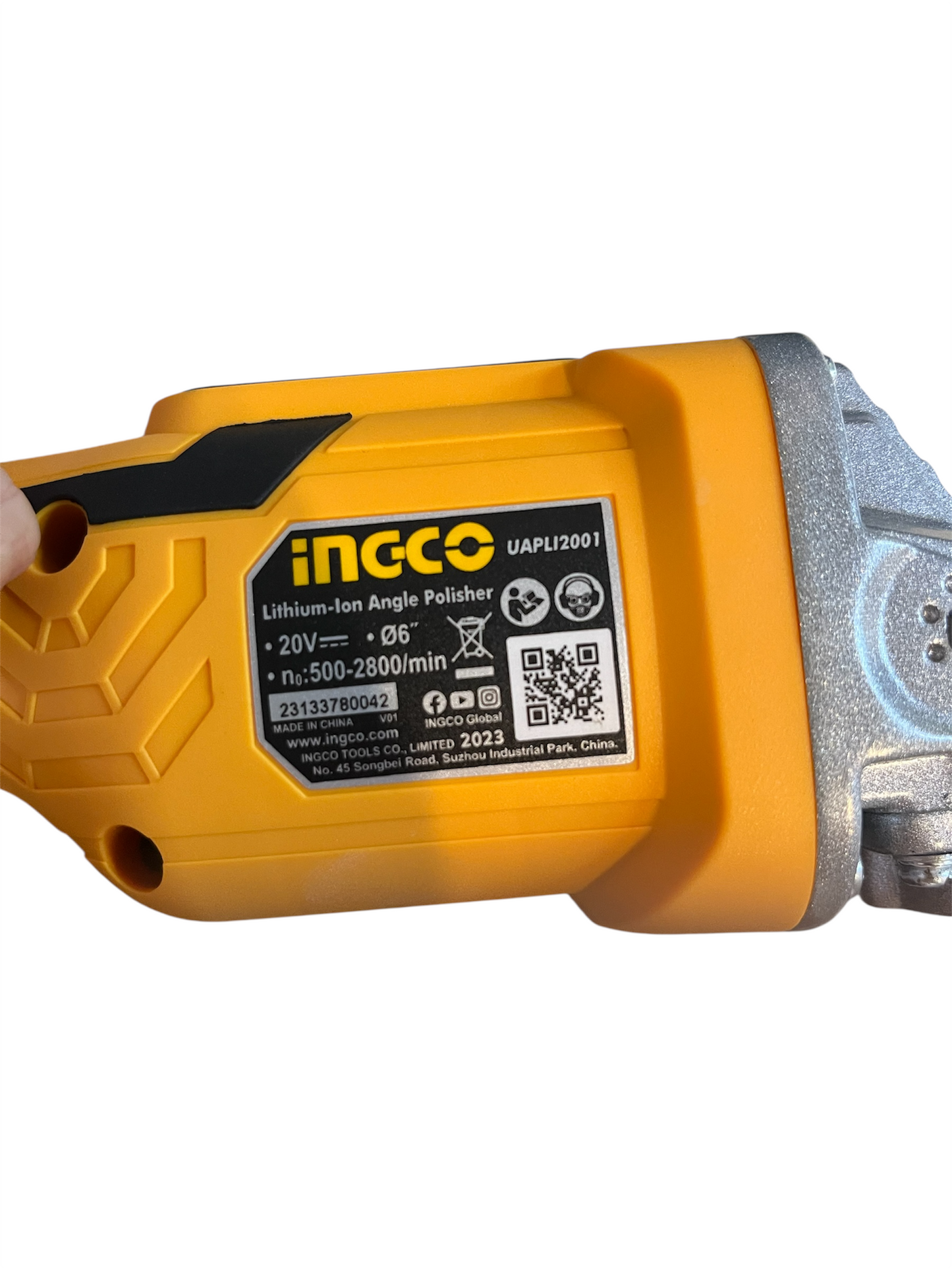 Pulidora Inalámbrica 20V – Ingco UAPLI2001, 2800 RPM con Control de Velocidad
