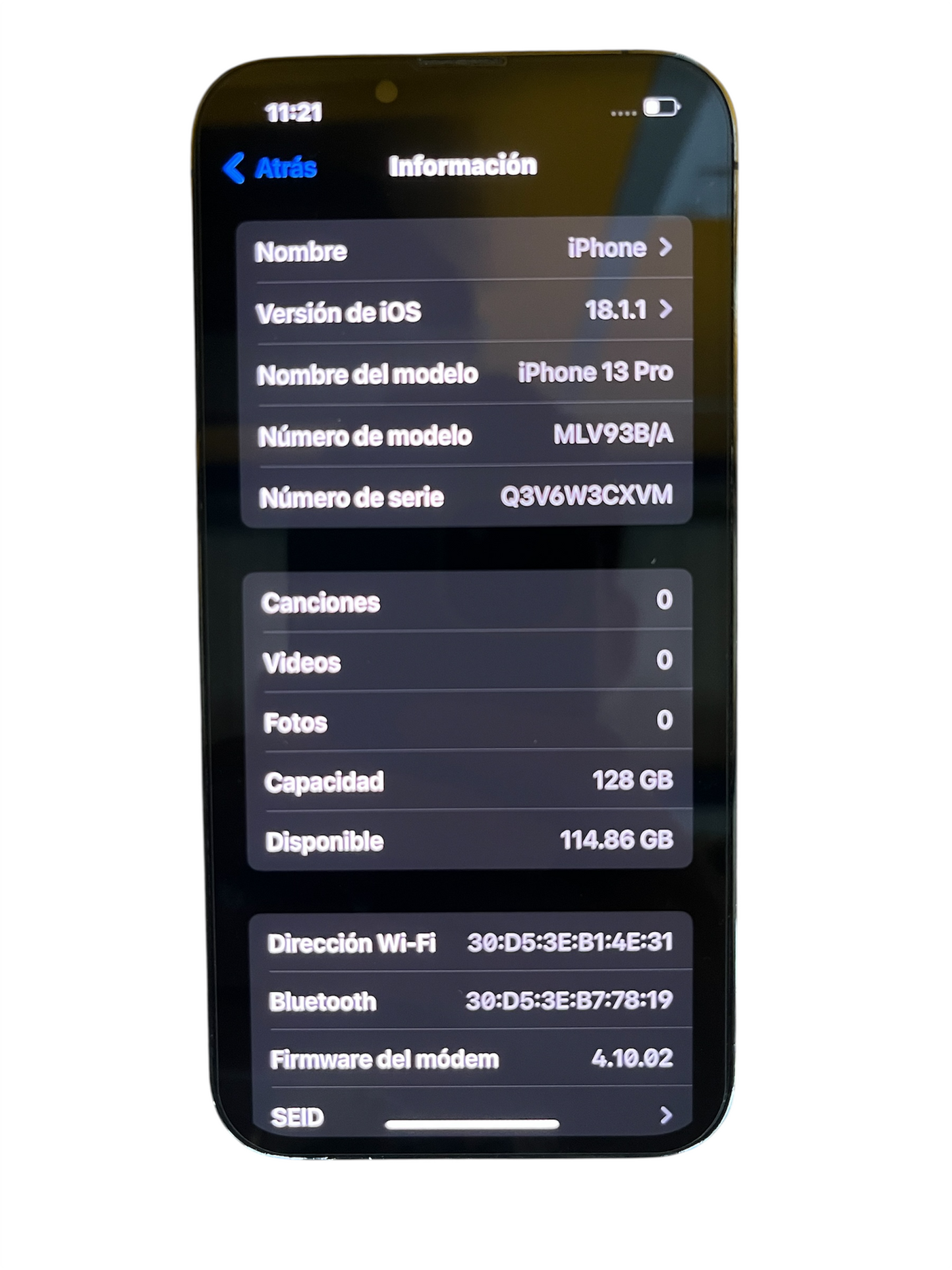 📱 iPhone 13 Pro – 128GB, 84% batería, Excelente Estado