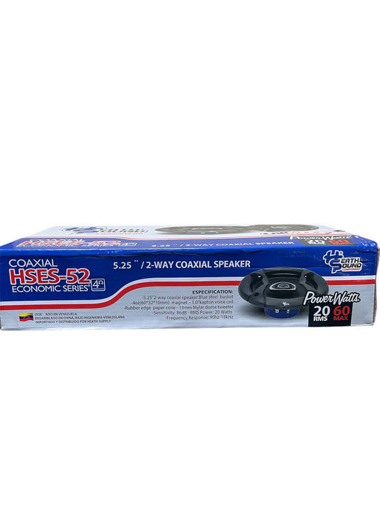 🔊 Bocina para Carro HEATH SOUND HSES-52C – 60W Máx, 2 Bobinas, Nueva en Caja