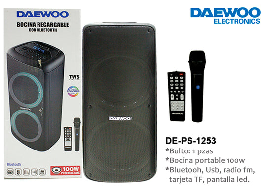 Bocina Portable Daewoo 100W RMS