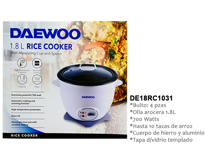 Olla Arrocera Daewoo 1.8L 700 Watts