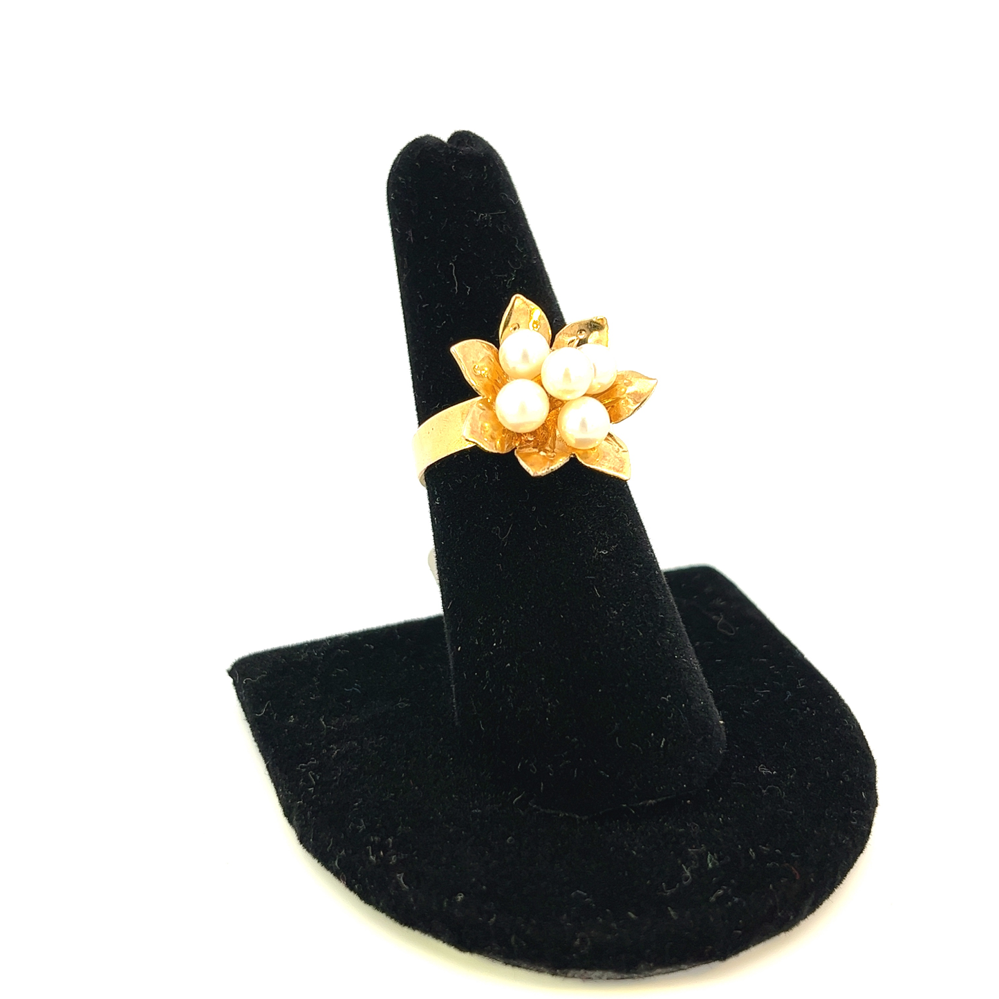 Anillo Mujer Con Perlas Oro 14k - 4.4gr