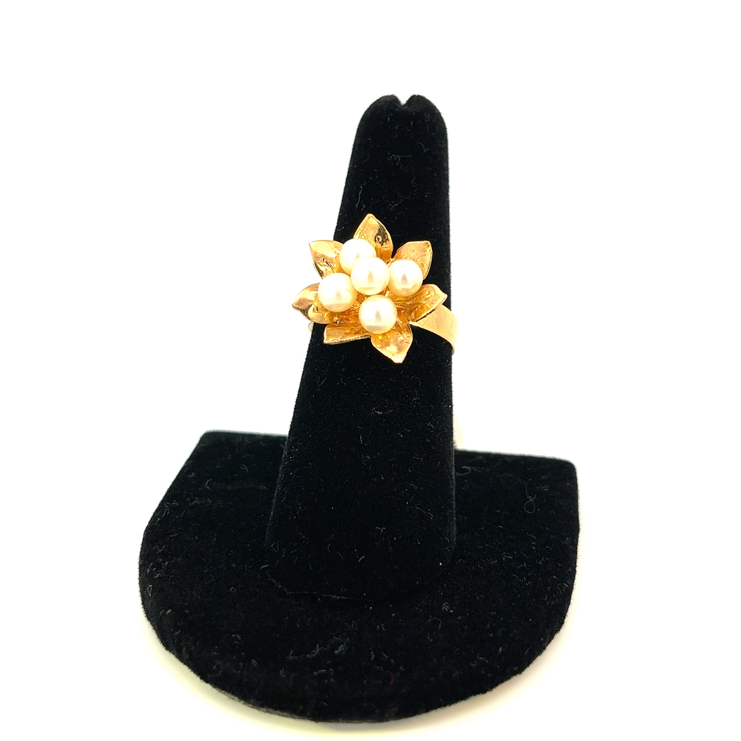 Anillo Mujer Con Perlas Oro 14k - 4.4gr